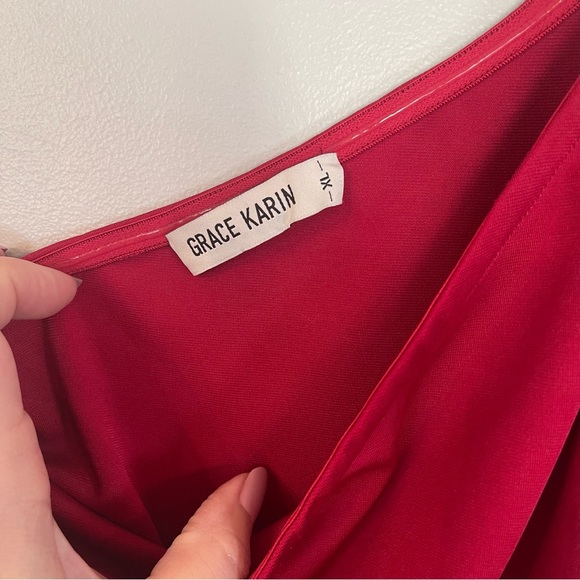 Grace Karin one shoulder XL Red Dress - Picture 3 of 7